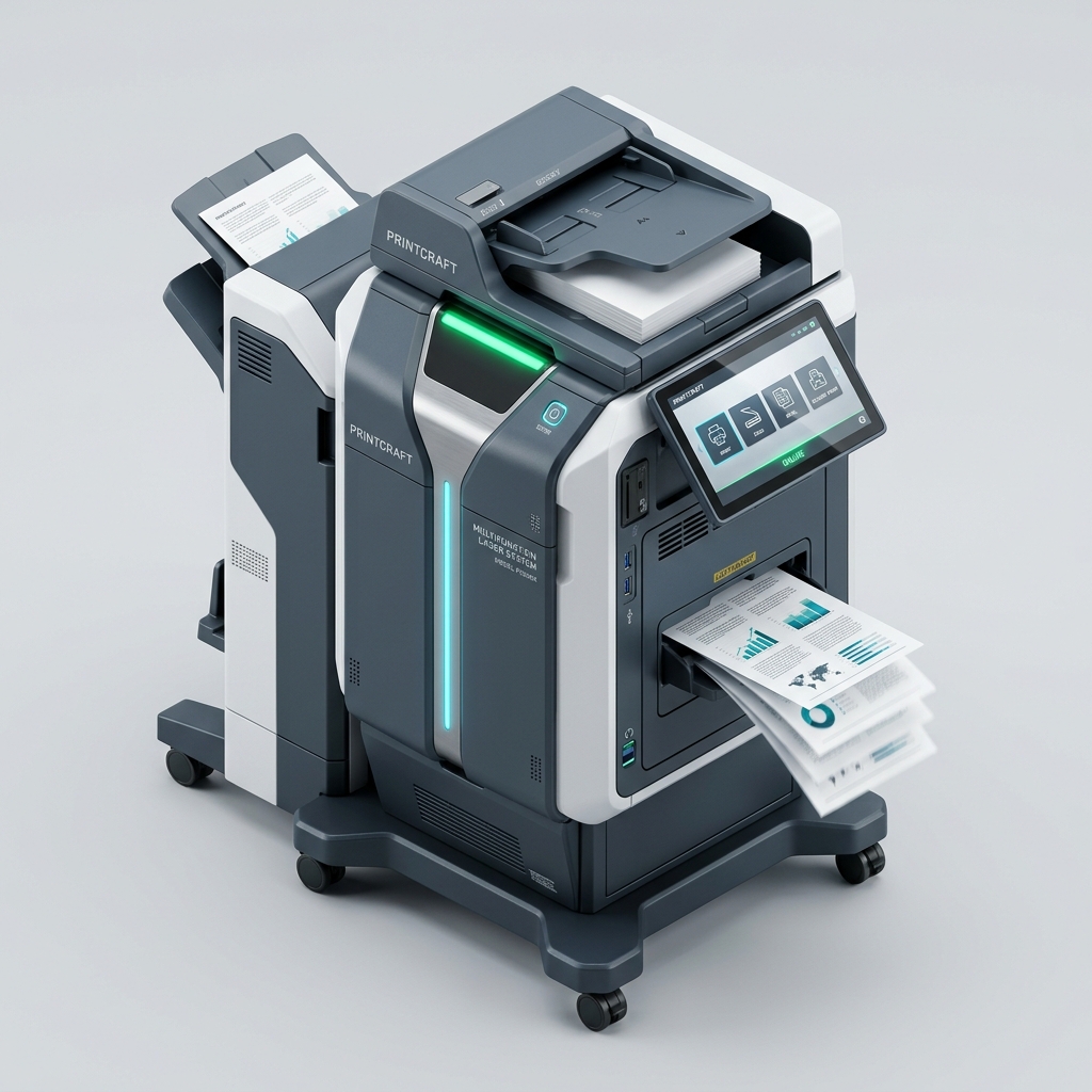 Commercial Multifunction Printer 3D Render
