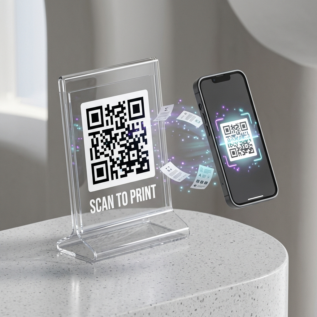 3D Acrylic QR Counter Stand